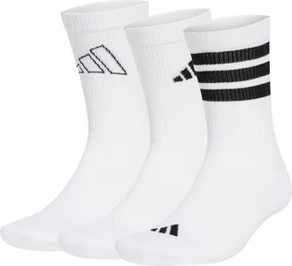 adidas Logo 3 Pack Socks White JI6316