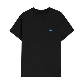 Jil Sander T-Shirts, male, Black, Size: XL Embroidered Logo T-Shirt
