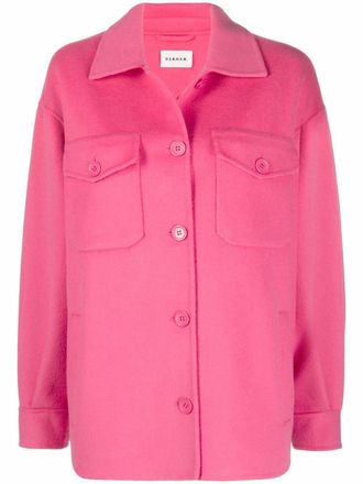 P.A.R.O.S.H. boxy wool shirt jacket - Pink