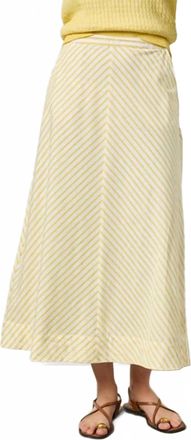 Lilla P Stripe Maxi Skirt In Sunflower