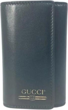 Gucci Pre-owned Keycase - unisex - Vintage Accessoires - Zwart - ONE Size - Leer - Vintage