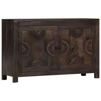 vidaXL Vidaxl - Aparador Con Dise&ntilde;o Tallado Madera Maciza De Mango 110x35x70 Cm