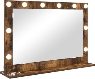 vidaXL Espejo de Tocador con espejo Roble ahumado 80 x 55 x 18 cm Vidaxl