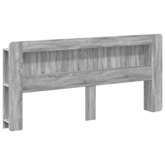 vidaXL Cabecero Con Armario Gris Sonoma Madera De Ingenier&iacute;a Vidaxl