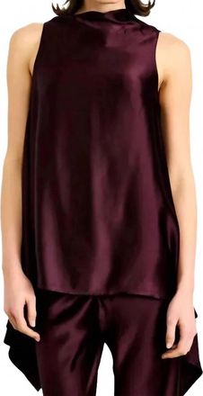 Line & Dot Petrea Top In Aubergine/maroon