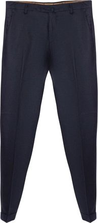 BRIGLIA 1949 Pantalon van scheerwol - Heren - Nette broeken - Blauw - XL - Wol - Broeken