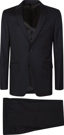 Lardini Black Soiree Virgin Wool Suit