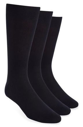 Lorenzo Uomo 3-Pack Dress Socks in Black at Nordstrom Rack