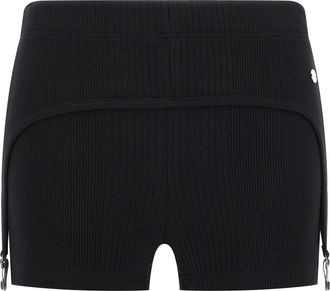 Jean Paul Gaultier Womens The Black Garter Shorts