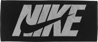 Nike Uniseks trainingshanddoek met grafische jacquard voor volwassenen (Zwarte afdruk)
