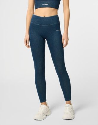 Plein Sport Leggings Denim Touch Ps Women in Darkblue at Nordstrom, Size X-Small