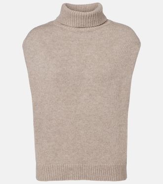 Jardin Des Orangers Turtleneck wool and cashmere sweater vest