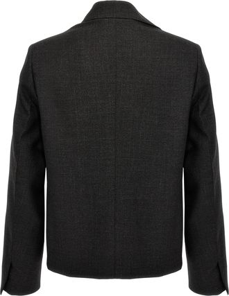 Givenchy Mens Gray Virgin Wool Jacket Clothing