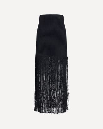 Alaia Fringe pencil Skirt Female 36