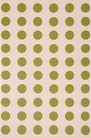 Nazar Rugs Alfombra para interior/exterior de lunares crema 160x230 cm
