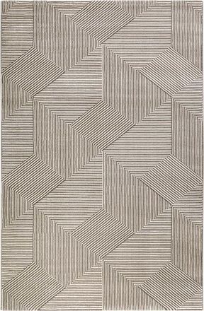 Esprit Alfombra tejida con relieve geométrico beige y gris pardo 290x200