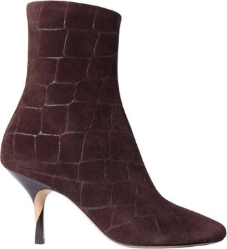 Jacquemus Les Bottines Collant - Dames - Laarzen met Hak - Bruin - 40 EU - Leer - Schoenen
