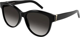 Saint Laurent SL M107 002 Womens Sunglasses Black Size 55 - Free RX Lenses - Free RX Lenses
