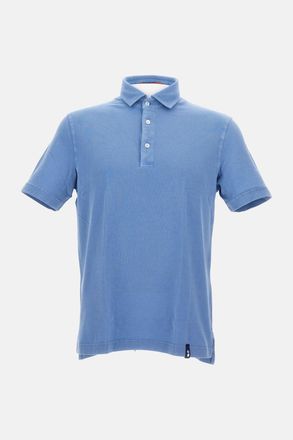 Tシャツ・カットソー Drumohr SS22 TRICOT S/S POLO (D0GN202 090 795 BLUE) Blue t-shirt DRUMOHR - Rione Fontana