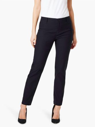 Nic+Zoe Polished Wonderstretch Straight Pocket Pant In Black Onyx
