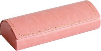 Supvox Hard Glasses Case Leather Sunglasses Eyeglasses Spectacle Storage Case Holder with Magnetic Closure Men and Women (Pink)