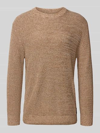 Tom Tailor Denim Relaxed Fit Strickpullover aus Baumwoll-Mix in Sand, Gr&ouml;&szlig;e XL