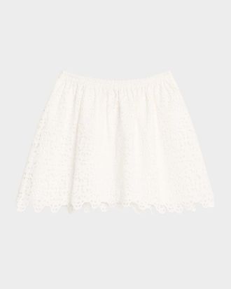 Frame Denim The Deco Eyelet Mini Skirt