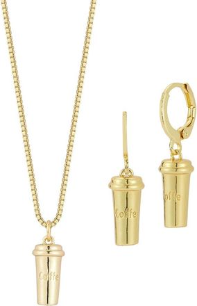 Sphera Milano Gold-Plated Necklace/Earring Set
