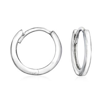 Ross-Simons 14kt White Gold Huggie Hoop Earrings
