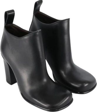 Bottega Veneta Black Leather Storm Ankle Boots Size 38