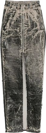 Rick Owens Gonna midi con coulisse - Nero