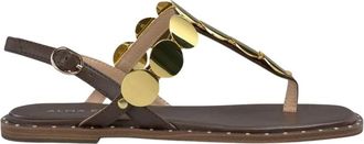 Alma En Pena Alma EN Pena, Schoenen, Dames, Veelkleurig, 38 EU, Metallic details sandaal