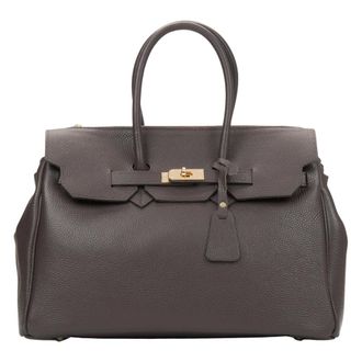 Estro & Luminara Handbags, female, Brown, Size: ONE SIZE Satchel Handbag