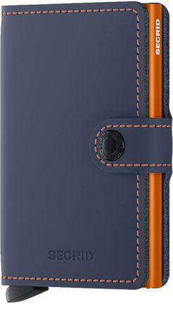 Secrid Miniwallet Matte in Nightblue-Orange at Nordstrom