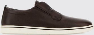 Ferragamo Calf Leather Slip-On Derby Shoes with Embossed Gancini Logo