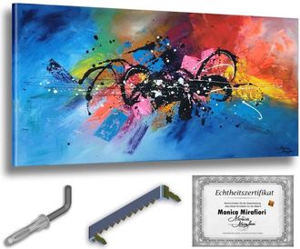 OEM Monica Mirafiori 100% Pintado A Mano Cuadro Ilusi&oacute;n 140x70cm Cuadro Pintado A Mano Pintura Acr&iacute;lica Cuadro Acr&iacute;lico De Gran Tama&ntilde;o Arte Moderno Cuadro