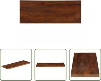 vidaXL vidaXL Tavolo in legno naturale - Piano Tavolo 90x40x3,8 cm Rettangolare in Massello di Recupero
