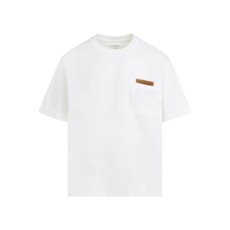 Bottega Veneta Mens White Cotton T-shirt - Size X-Large