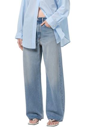 A Gold E Low Curve Jeans in Reset Medium Indigo at Nordstrom, Size 23