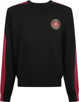 Balenciaga Truien & Vesten, Heren, Zwart, M, Katoen, Katoenen trui met logo op de voorkant