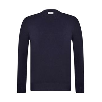 Gran Sasso Round-neck Knitwear, male, Blue, Size: 2XL Maglia Girocollo 2 Fili