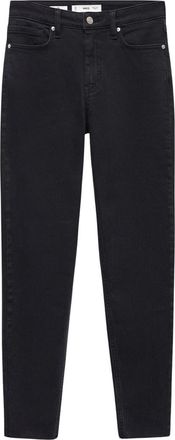 Mango Crop Skinny Jeans in Black Denim at Nordstrom, Size 4