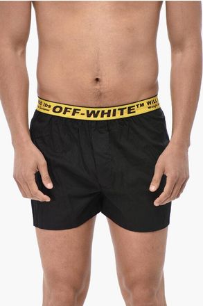 Off-white Poplin Boxer INDUSTRY With Logo Elastic size Xs