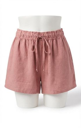 Z Supply Perfect Linen Pullover Short In Pink Smoke
