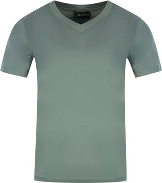 Emporio Armani Unisex V-hals T-shirt voor volwassenen (Donkergrijs)