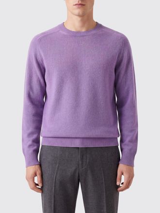 Brooksfield Maglia girocollo in puro cashmere con maniche lunghe a costine