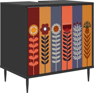vidaXL Mueble De Cuarto De Ba&ntilde;o Essen Roble Negro 60 X 40 X 61 Cm Vidaxl