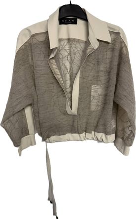 Shan Womens Cropped Top In Beige