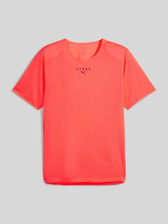 Puma PUMA x HYROX - Regular Fit T-Shirt aus Singleface-Jacquard in Neon Rot, Gr&ouml;&szlig;e XXL