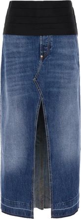 Stella McCartney Denim Maxi Rok - Dames - Spijkerrokken - Blauw - S - Denim - Rokken